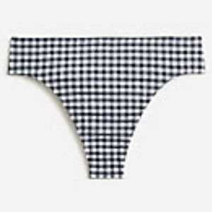NWT JCREW HIGH-RISE BIKINI BOTTOM IN GINGHAM SIZE SMALL